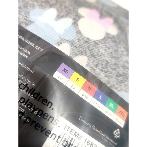 Disney Minnie Mouse Women's 2pc Capri Pant + Top Pajama Lounge Set Gray Size M - Picture 6 of 8